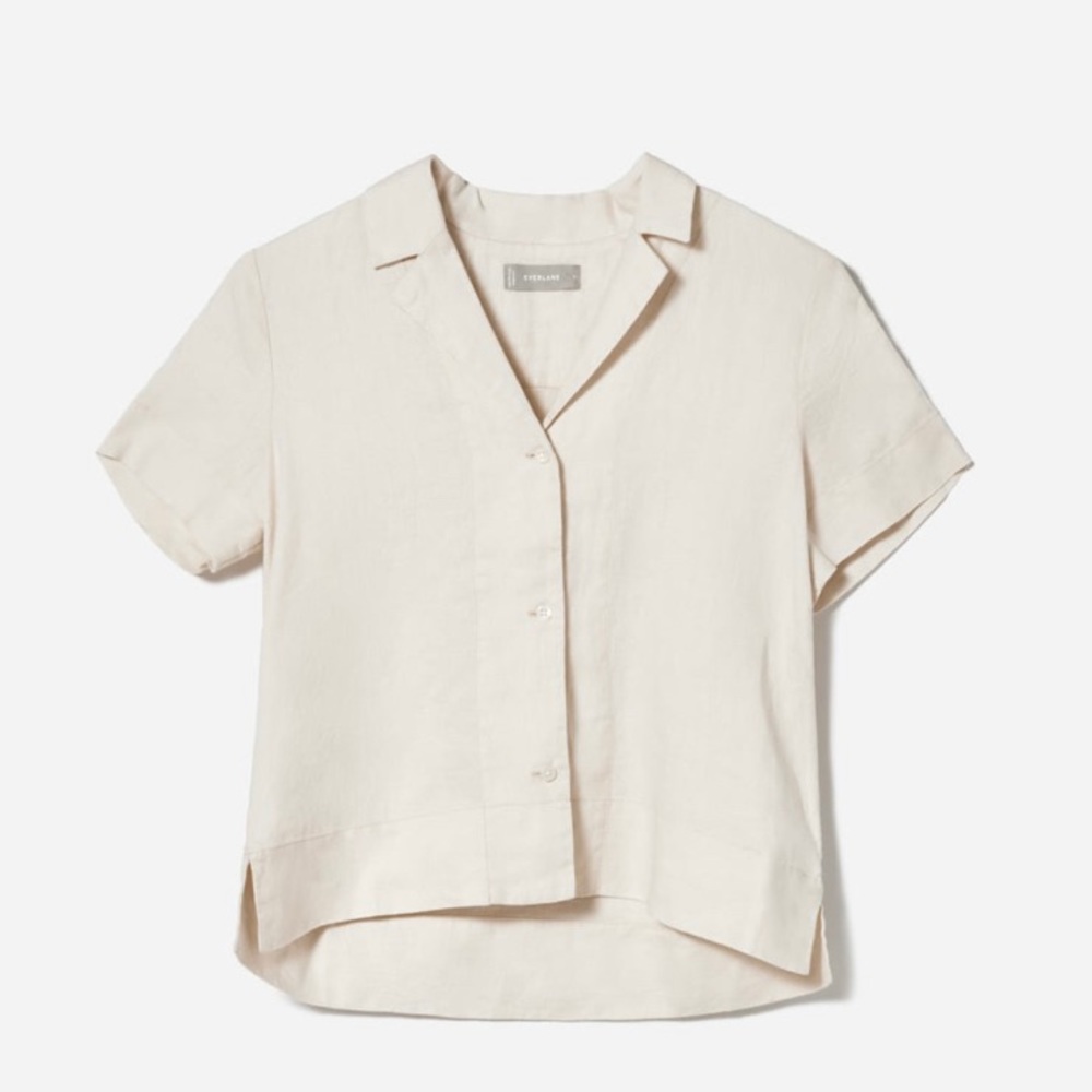 Everlane The Linen Short-Sleeve Notch Shirt